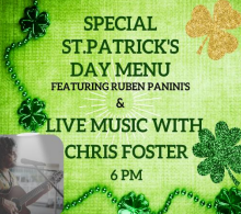 Special St. Patrick's Day Menu