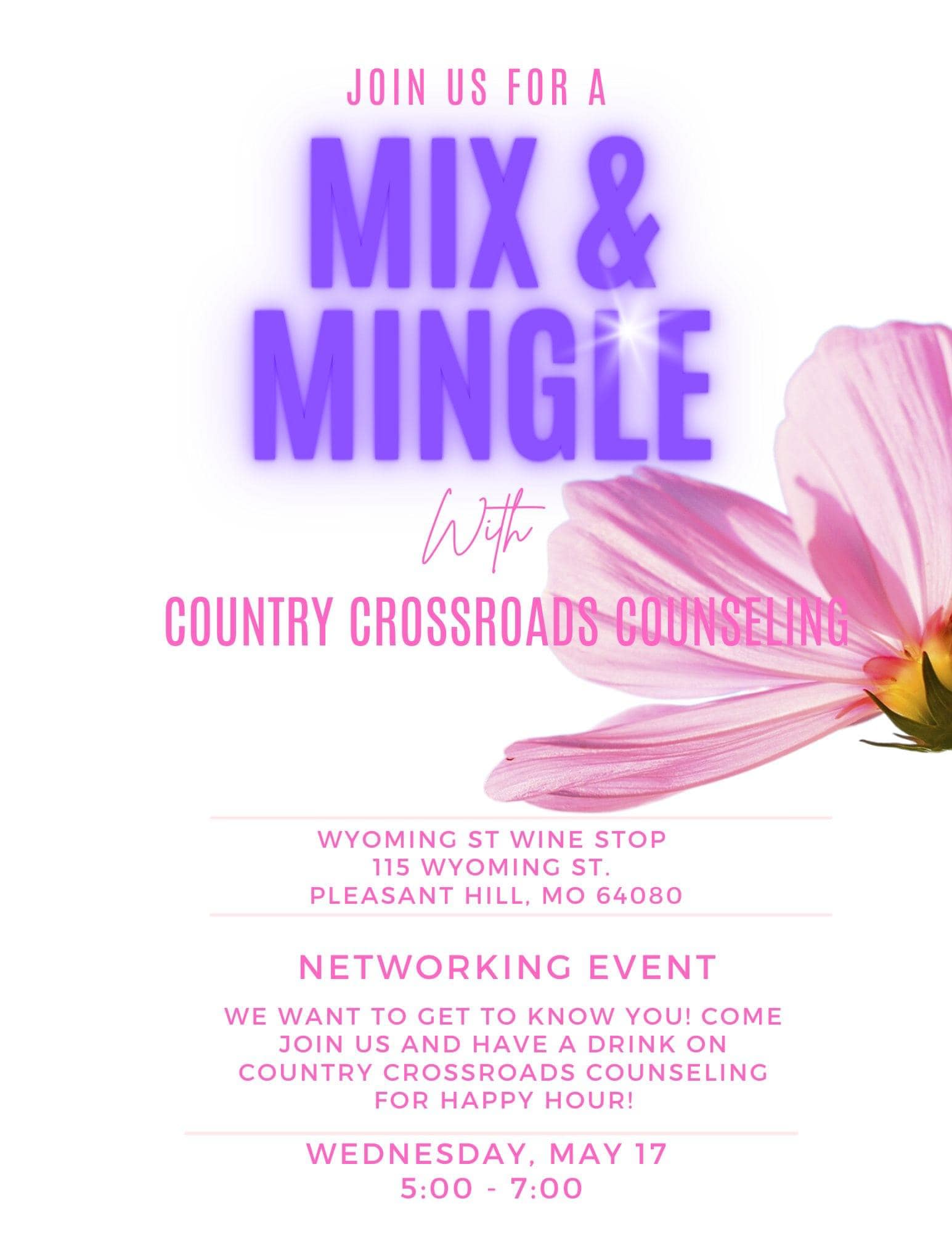 Wyoming Street Wine Stop Mix and Mingle Event